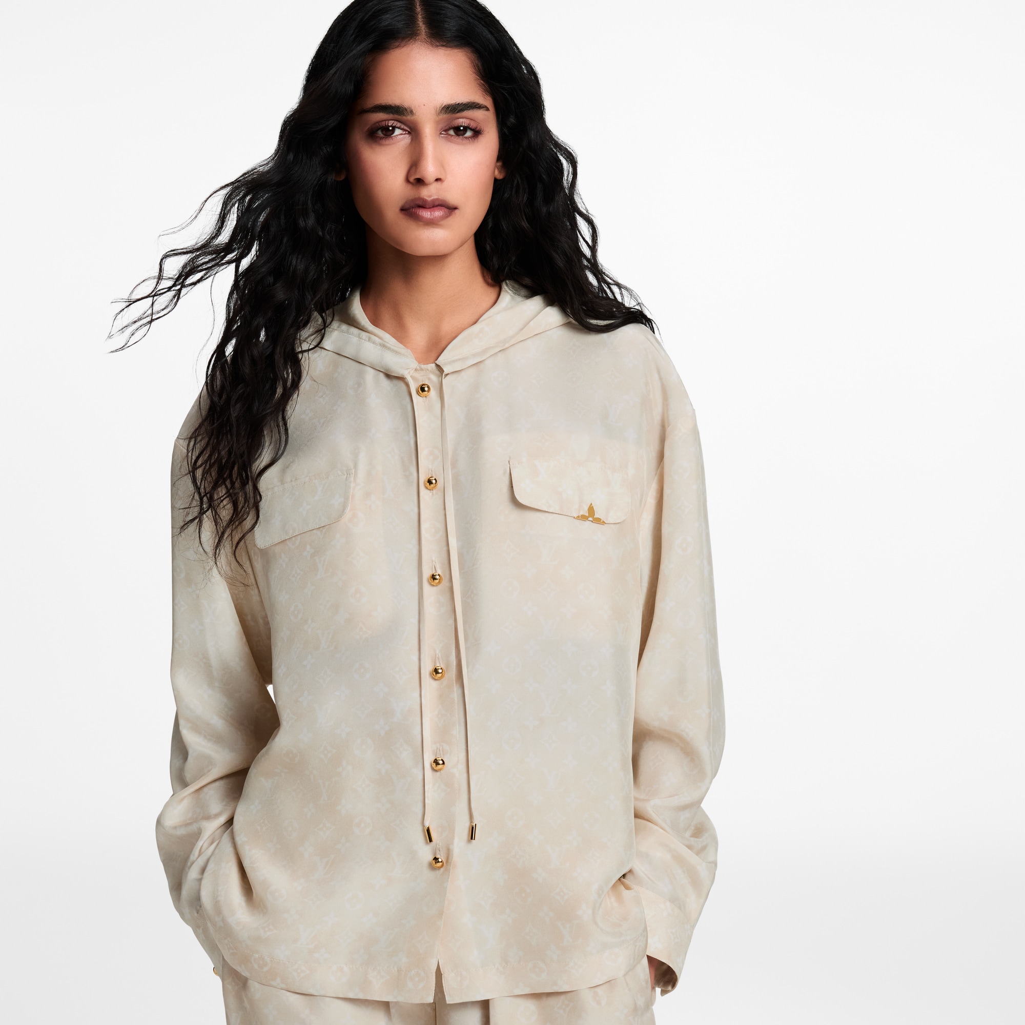 Monogram Cloud Hooded Shirt - Ready-to-Wear 1AJI79 | LOUIS VUITTON